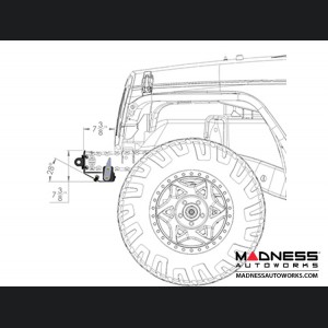 Jeep Wrangler JK Frame-Built Bumper Base w/Crawler Caps - #1200 