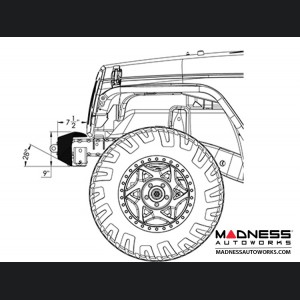 Jeep Wrangler JK Frame-Built Bumper Base w/Crawler Caps - #1201 