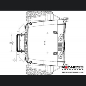 Jeep Wrangler JK Frame-Built Bumper Base w/Crawler Caps - #1201 