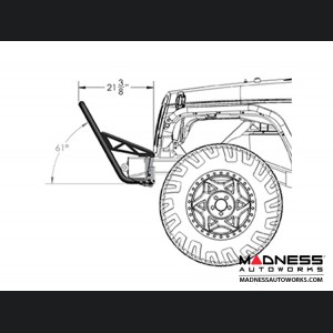 Jeep Wrangler JK Frame-Built Bumper Base w/Crawler Caps - #1202 