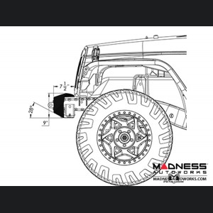 Jeep Wrangler JK Frame-Built Bumper Base w/Crawler Caps - #1204 