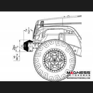 Jeep Wrangler JK Frame-Built Bumper Base w/Crawler Caps - #1401 