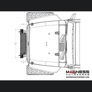 Jeep Wrangler JK Frame-Built Bumper Base w/Crawler Caps - #1402 