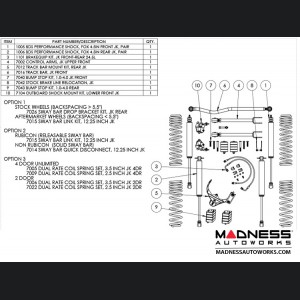 Jeep Wrangler JK True Dual-Rate Lift Kit - 2.5"/3.5" - Fox Edition