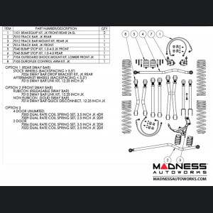 Jeep Wrangler JK Game-Changer 2.5"/3.5" Suspension - No Shock Edition 