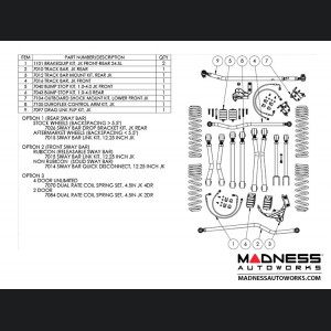 Jeep Wrangler JK Game-Changer Suspension 4.5" - Hi-Steer - No Shock Edition 