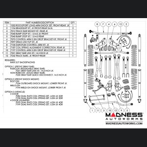 Jeep Wrangler JK Game-Changer Suspension 5.5" Bolt-On - Hi Steer - RockSport L/T Edition