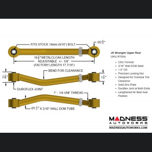 Jeep Wrangler JK 4-Link Long Arm Compound Suspension System - 4.5"/5.5" - No Shock Edition 