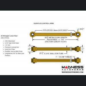 Jeep Wrangler JK 4-Link Long Arm Compound Suspension System - 4.5"/5.5" - 6Pak Edition 