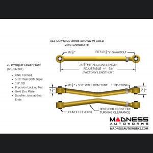 Jeep Wrangler JL Control Arms - Lower Front 