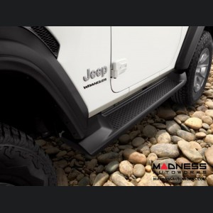 Jeep Wrangler JL Side Steps - Molded Black Plastic - 2 Door 