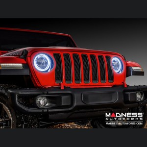 Jeep Wrangler JK Surface Mount Headlight Halo Kit - White LED