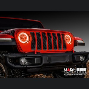 Jeep Wrangler JL LED Surface Mount Headlight Halo Kit - Amber