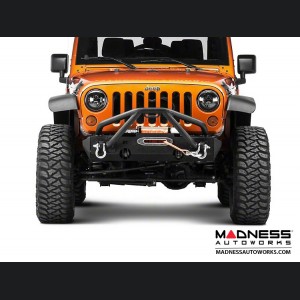 Jeep Wrangler JK XHD Bumper w/Stubby Ends & w/Double X Striker Bar - Front