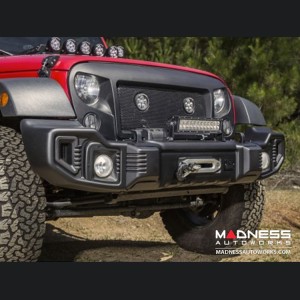 Jeep Wrangler JL Spartacus Front Bumper - Satin & Stamped Steel