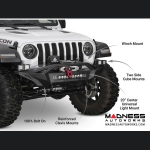 Jeep Wrangler JL Winch Bumper - Front - Stealth Fighter