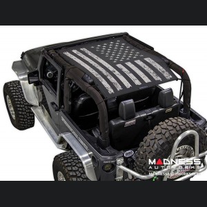 Jeep Wrangler JK SW1 Top Trailmesh - Tactical Flag Distressed - 2 Door