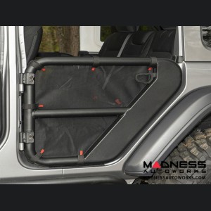 Jeep Wrangler JL Fortis Tube Door Covers - Rear - Black