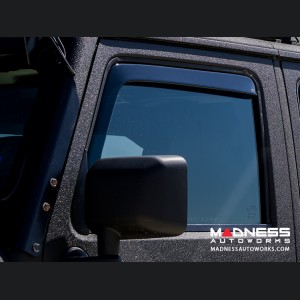 Jeep Wrangler JK Side Window Air Deflectors Front + Rear - Full Size (4pc set) 