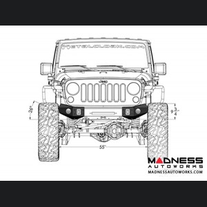 Jeep Wrangler JK Frame Built Bumper - Front 