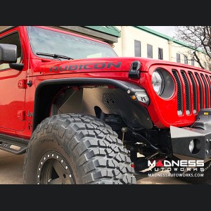 Jeep Wrangler JL Vented Replacement Inner Fender Well - Aluminum - Black Powdercoat