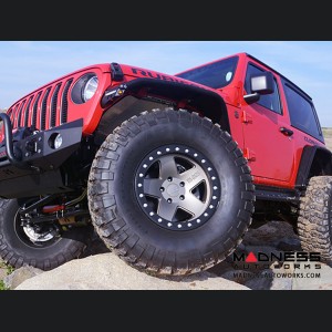 Jeep Wrangler JL Overland Tube Fenders by Metalcloak - Front - Raw Metal