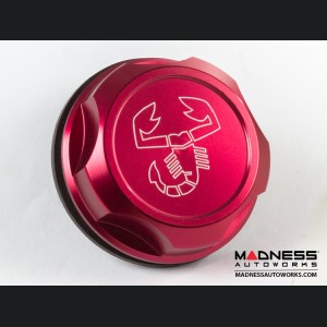 Jeep Renegade Oil Cap - 1.4L Engine - Competizione - Red Anodized Billet- w/ Scorpion Logo