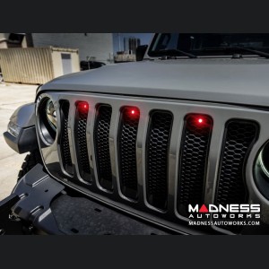 Jeep Gladiator Pre-Runner Style LED Grill Light Kit - Red