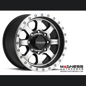 Jeep Custom Wheels (1) - Raceline - 929B - 17"x9" - Street Lock Avenger Black w/ Machined Finish