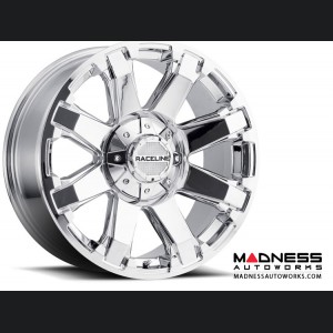 Jeep Wrangler Custom Wheels by Raceline - 936C - 17"x9" - Throttle Chrome