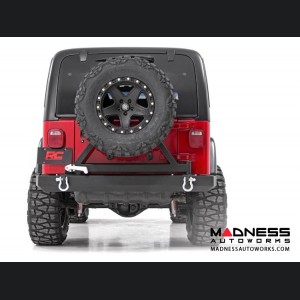 Jeep Wrangler YJ/ TJ Black Full Width Rear Bumper w/ Tire Carrier (1987 - 2006)