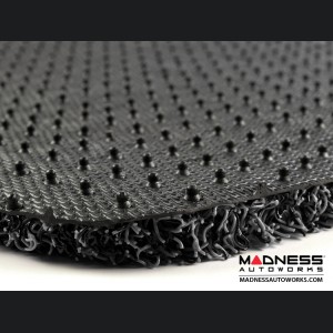 Jeep Renegade All Weather Floor Mats - Front + Rear - Rubber Woven Carpet - Black + Grey 