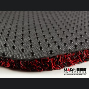 Jeep Renegade All Weather Cargo Mat - Rubber Woven Carpet - Red + Black 