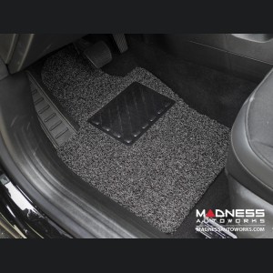 Jeep Renegade All Weather Floor Mats - Front + Rear - Rubber Woven Carpet - Black + Grey 