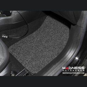 Jeep Renegade All Weather Floor Mats - Front + Rear - Rubber Woven Carpet - Black + Grey 