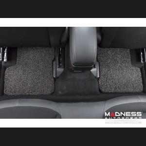 Jeep Renegade All Weather Floor Mats - Front + Rear - Rubber Woven Carpet - Black + Grey 