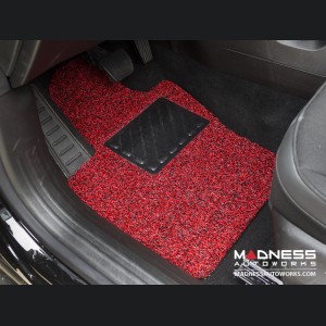 Jeep Renegade All Weather Floor Mats + Cargo Mat - Set of 5 - Rubber Woven Carpet - Red + Black 