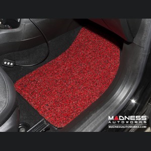 Jeep Renegade All Weather Floor Mats + Cargo Mat - Set of 5 - Rubber Woven Carpet - Red + Black 