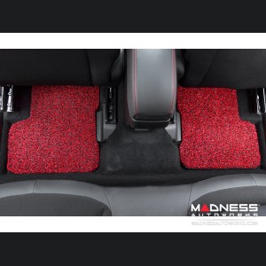 Jeep Renegade All Weather Floor Mats + Cargo Mat - Set of 5 - Rubber Woven Carpet - Red + Black 