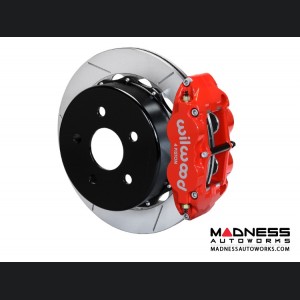 Jeep Wrangler JK Brake Conversion Kit - 14" Rotors - Wilwood Superlite 4R 4 Piston Rear Brake Upgrade Kit (Red Powder Coated Calipers / GT Slotted Rotors)