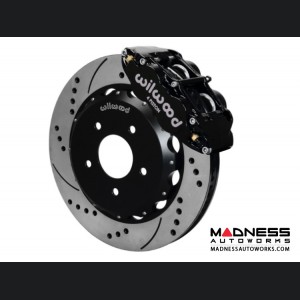 Jeep Wrangler JK Brake Conversion Kit - 12.88" Rotors - Wilwood Superlite 4R 4 Piston Front Brake Upgrade Kit (Black Powder Coated Calipers / SRP Drilled & Slotted Rotors)