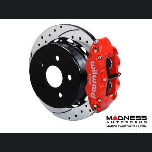 Jeep Wrangler JK Brake Conversion Kit - 12.88" Rotors - Wilwood Superlite 4R 4 Piston Rear Brake Upgrade Kit (Red Powder Coated Calipers / SRP Drilled & Slotted Rotors)