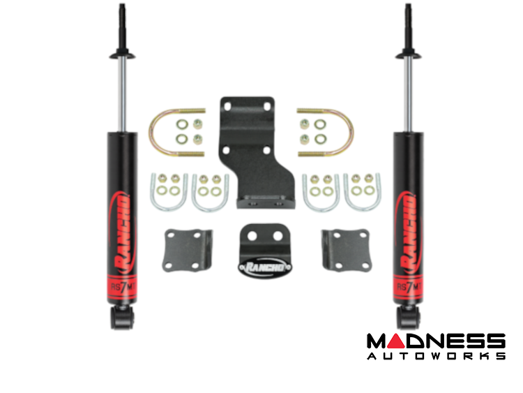 Jeep Gladiator Steering Damper Kit - Front - Rancho - Black - `18-`25