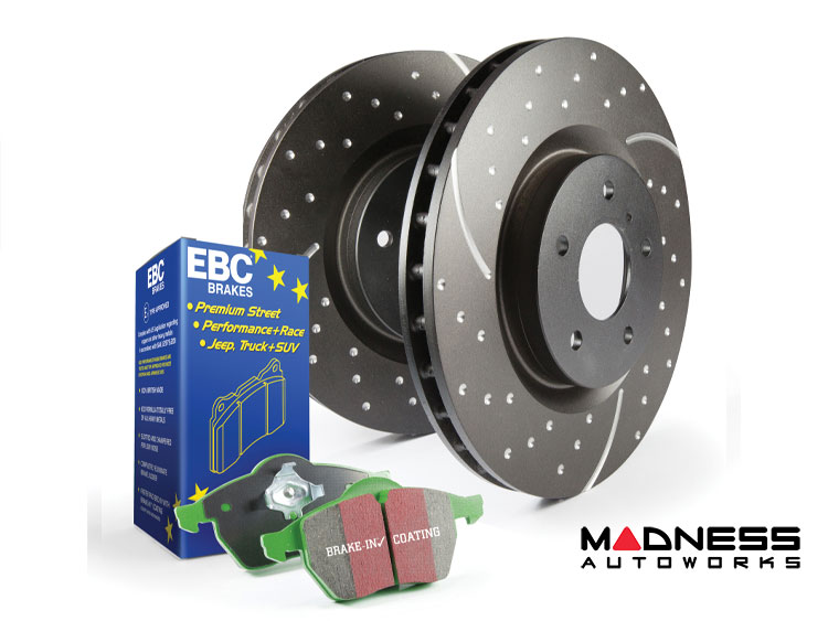 Jeep Renegade Brake Pads + Rotors - Front - S3 GD Sport Rotors - Greenstuff Pads