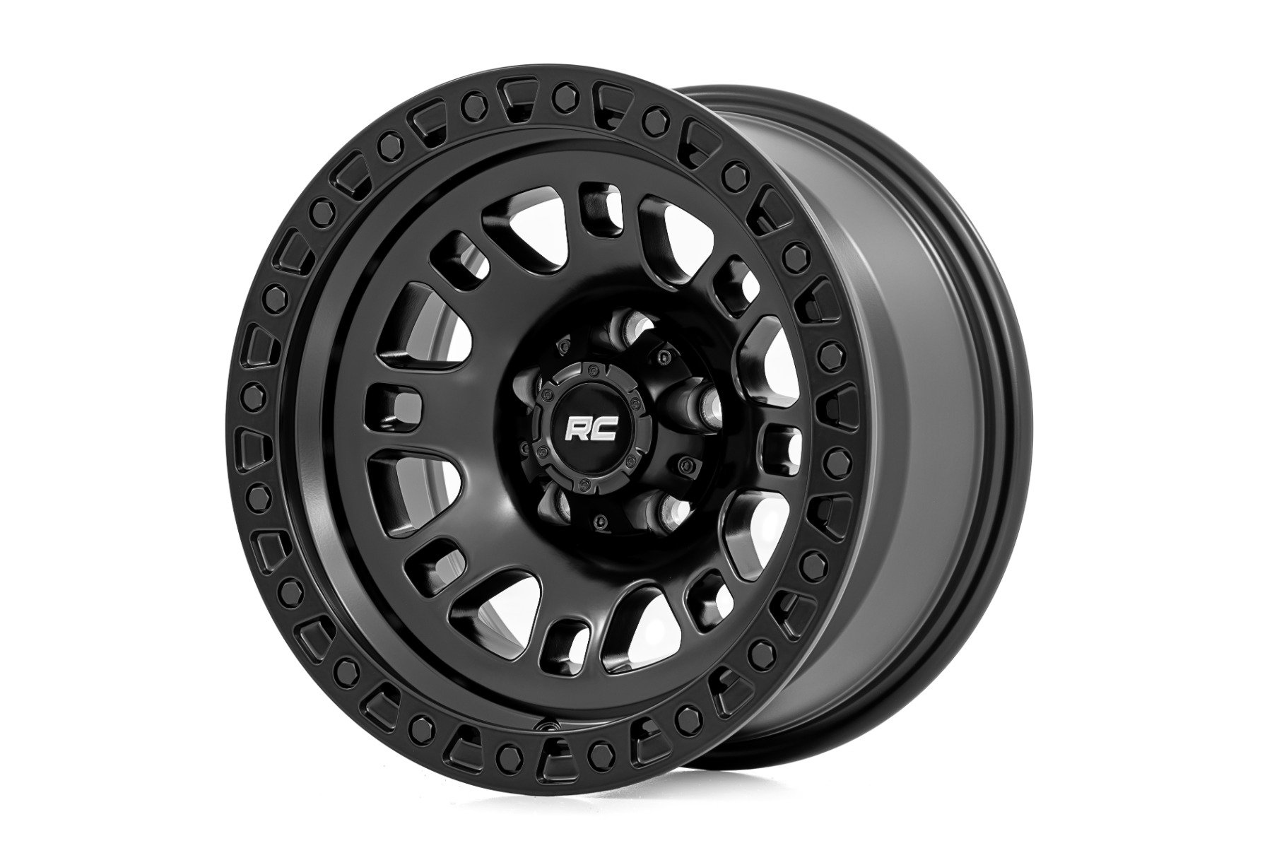 Custom Wheel 82 Series Wheel - One-Piece - Semi Gloss Black | 18x9 | 6x5.5 | -12mm - Rough Country