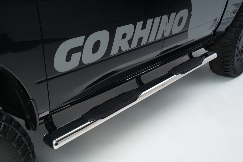 Jeep Wrangler JL Side Steps - Go Rhino - 1000 Series - Polished Stainless - `18-`20