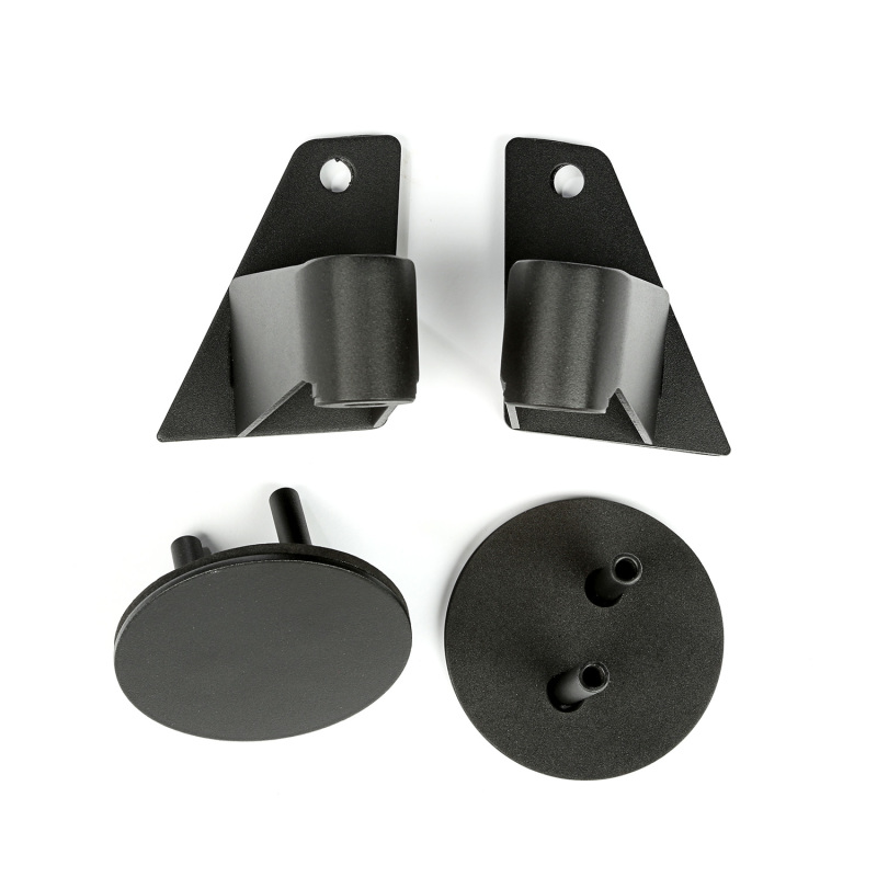 Jeep Wrangler JK Mirror Relocation Bracket Kit - Rugged Ridge - RR-EX, Adjustable - Textured Black - `07-`18
