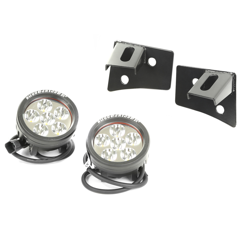 Jeep Wrangler JK LED Light Kit - Windshield - Rugged Ridge - Black - `07-`18