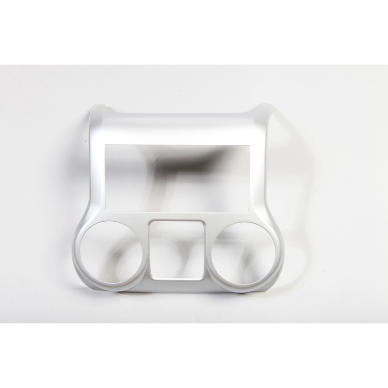 Jeep Wrangler JK Center Radio Console - Center - Rugged Ridge - Brushed Silver - `11-`18