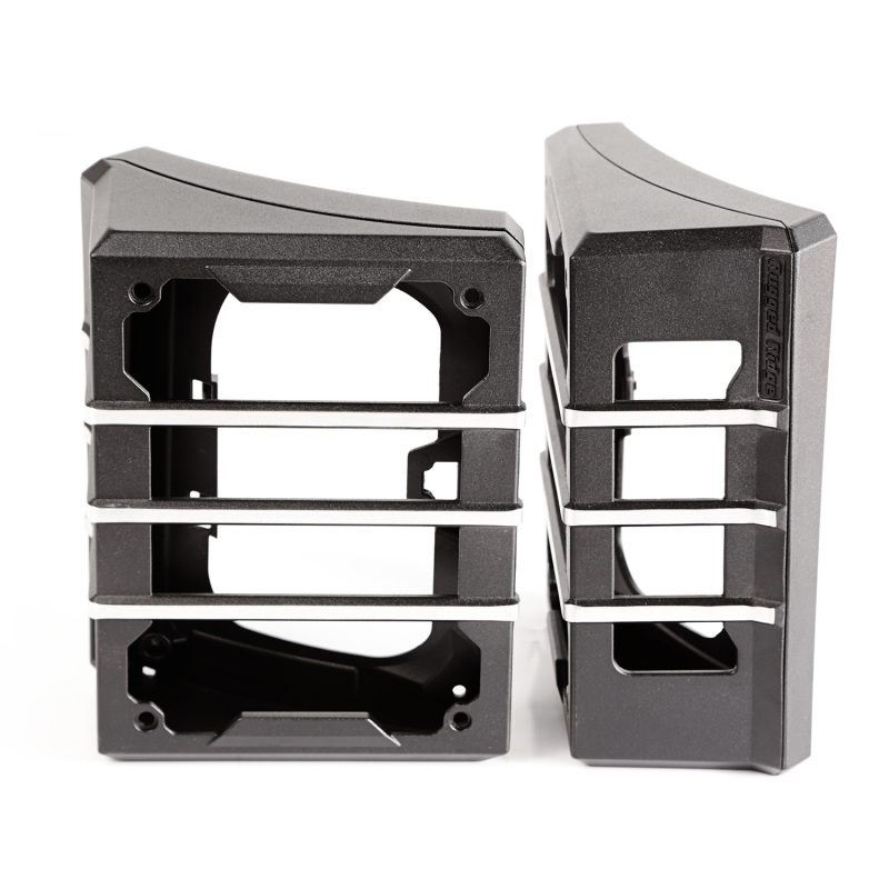 Jeep Wrangler JK Tail Light Guards - Rear - Rugged Ridge - Elite - Brushed Black - `07-`18